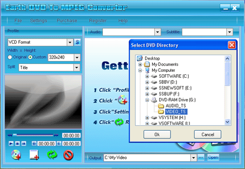 Earth DVD To MPEG Converter