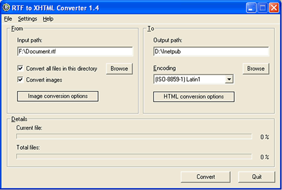 HTMLtoRTF Converter
