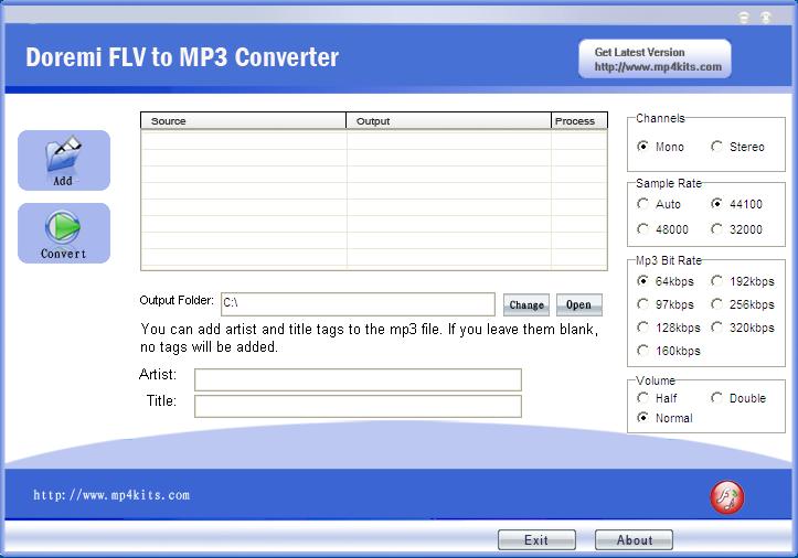Doremisoft FLV to MP3 Converter