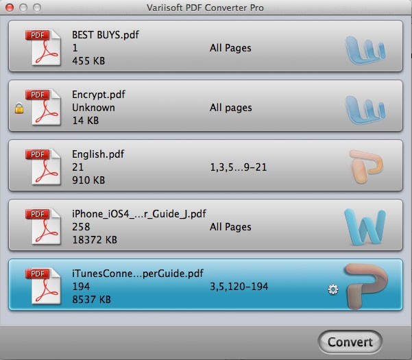 Variisoft PDF Converter Pro for Mac