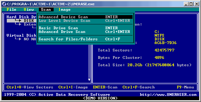 Active@ UNERASER for DOS