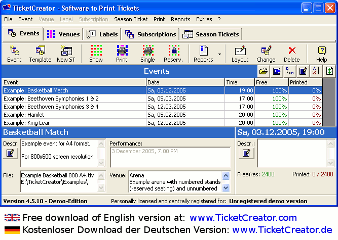 TicketCreator - Ticketing Software