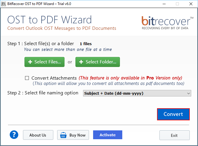OST To PDF Converter