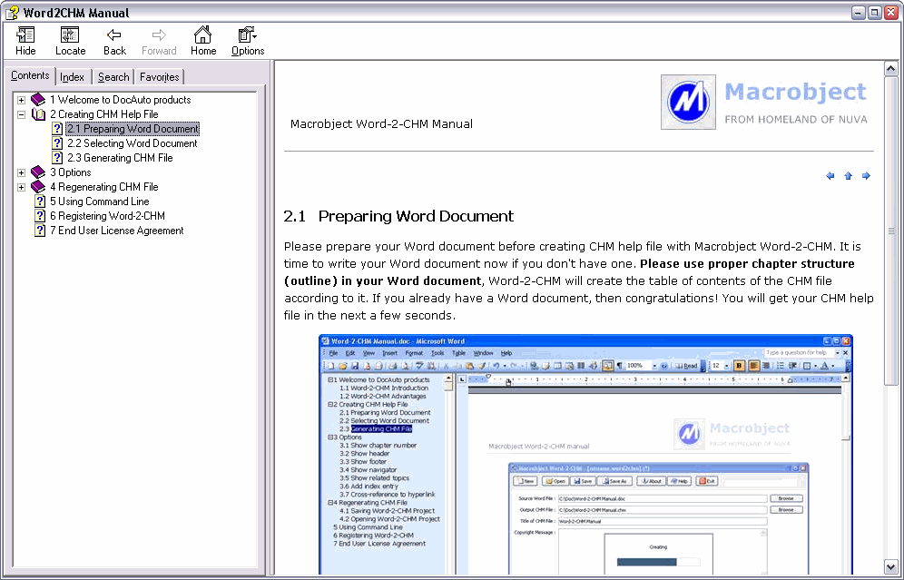 Macrobject Word-2-CHM Converter