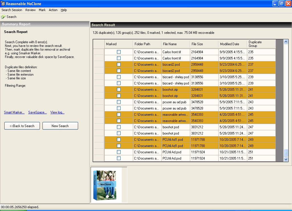 NoClone - Delete duplicate files