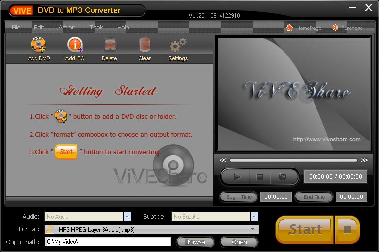 ViVE DVD to MP3 Converter