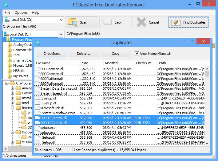 PCBooster Free Duplicates Remover