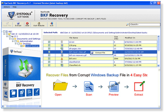 Repair Microsoft Backup Files