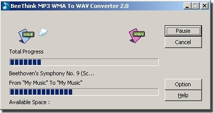 BeeThink MP3 WMA To WAV Converter