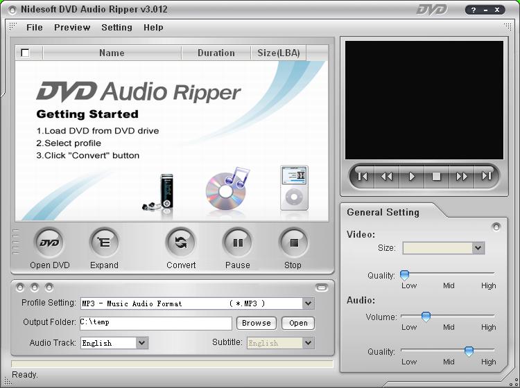 Nidesoft DVD Audio Ripper 3018