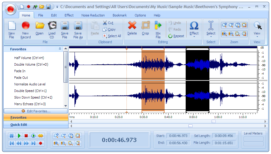 Free Audio Editor 2009