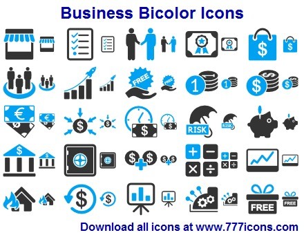 Business Bicolor Icons