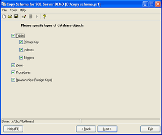 Copy Schema for SQL Server