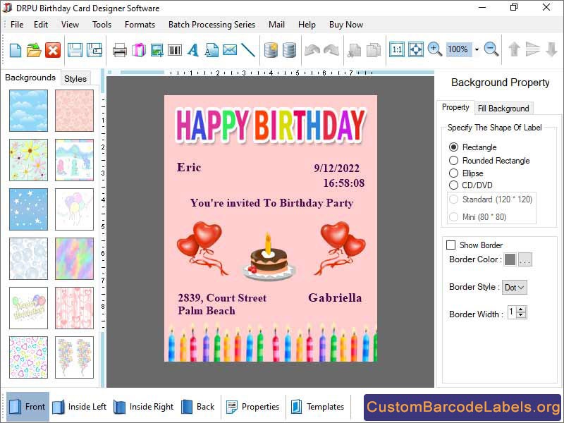 Custom Birthday Cards Creator