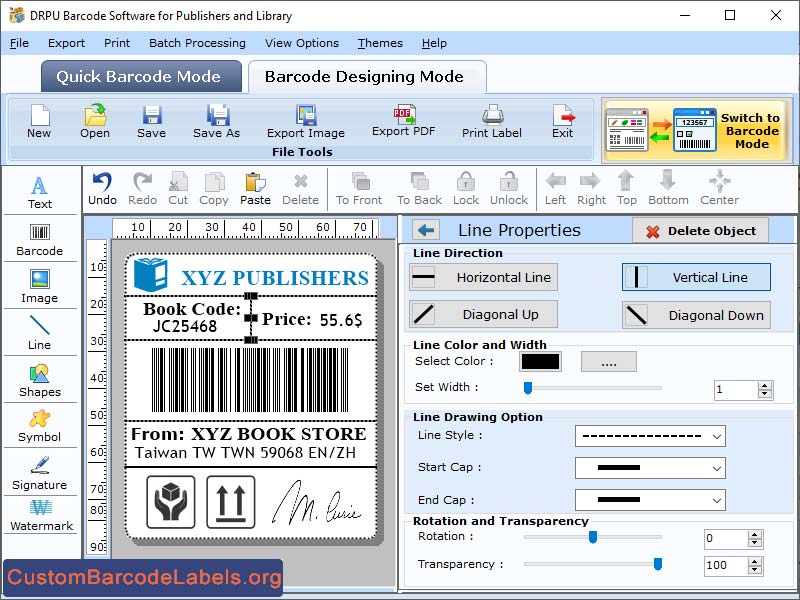 Barcode Generator for Publishing Management