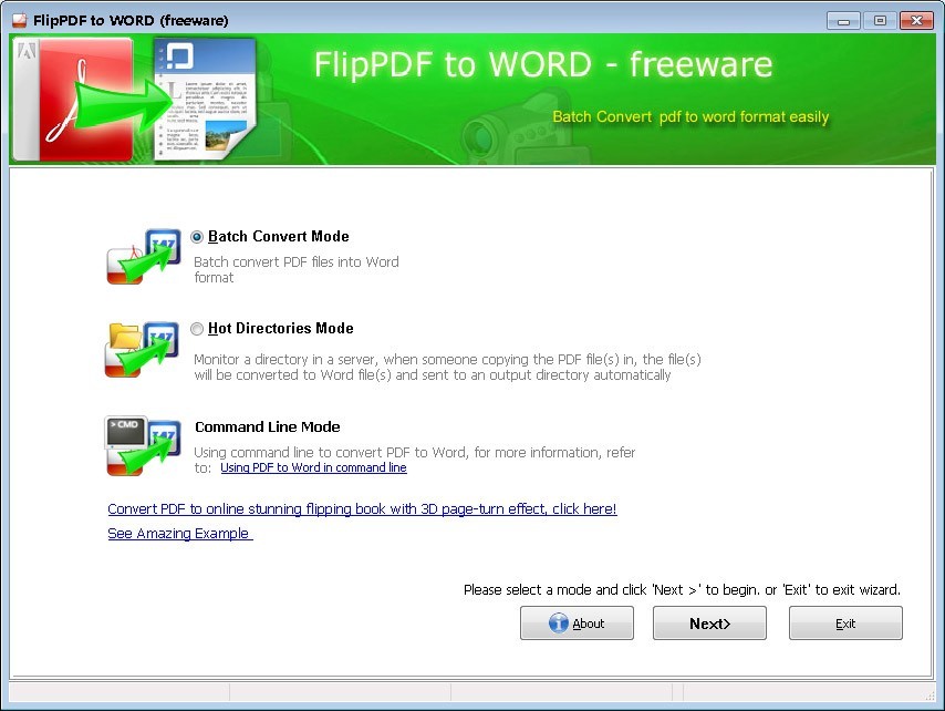 Flip PDF to Word - Freeware