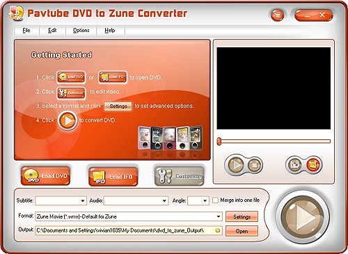 Pavtube DVD to Zune Converter