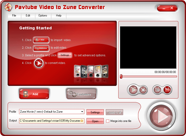 Pavtube Video to Zune Converter