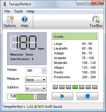 TempoPerfect Free Computer Metronome