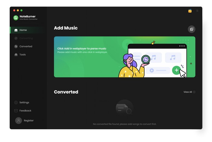 NoteBurner Line Music Converter for Mac