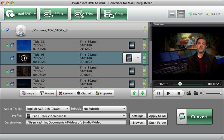 4Videosoft Mac DVD to iPad 3 Converter
