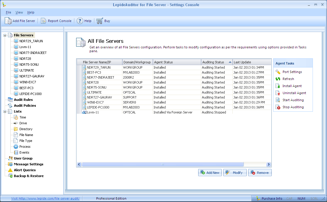 LepideAuditor for File Server