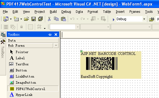 EaseSoft PDF417ASP.NET Web Control