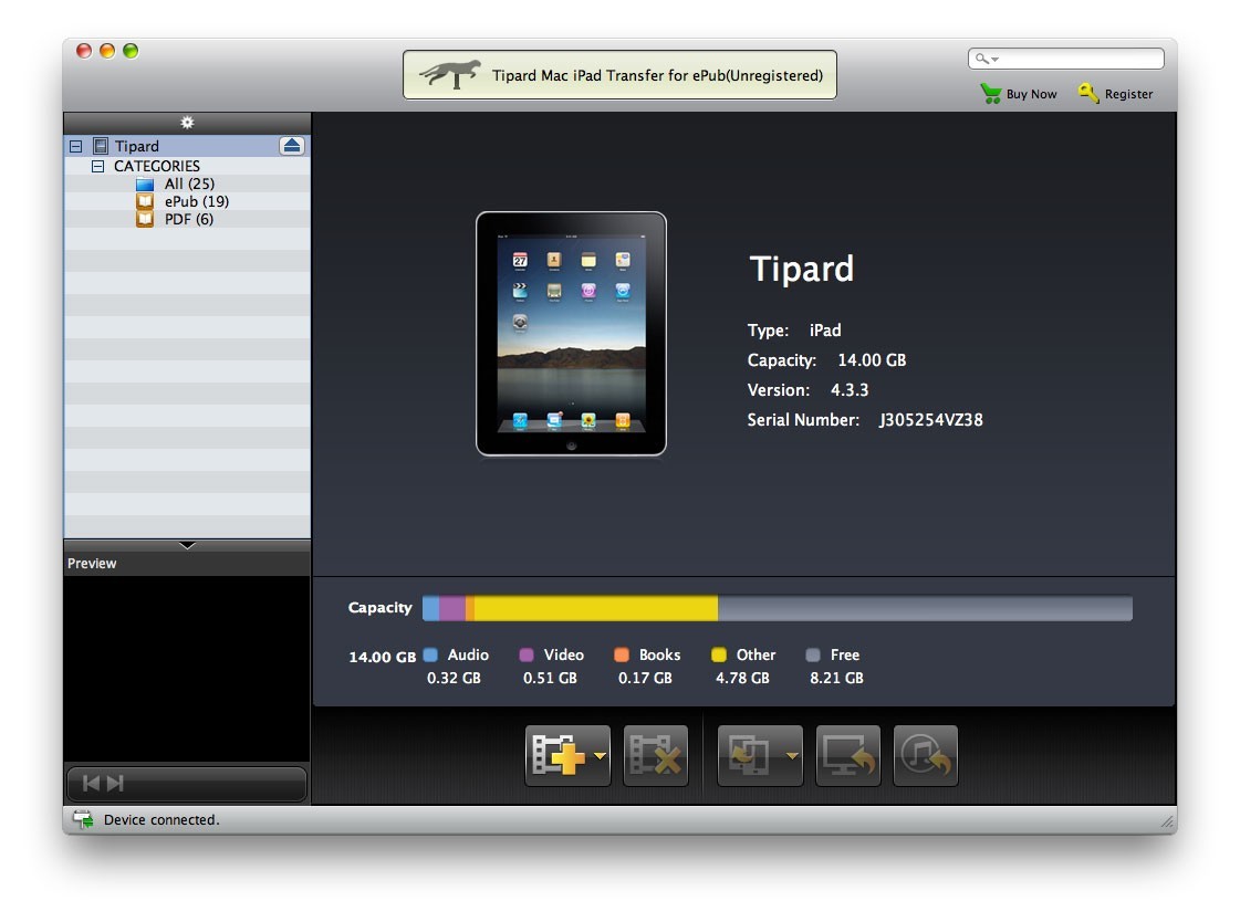 Tipard Mac iPad Transfer for ePub