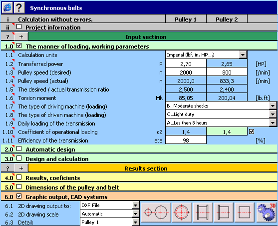 MITCalc Timing Belts Calculation