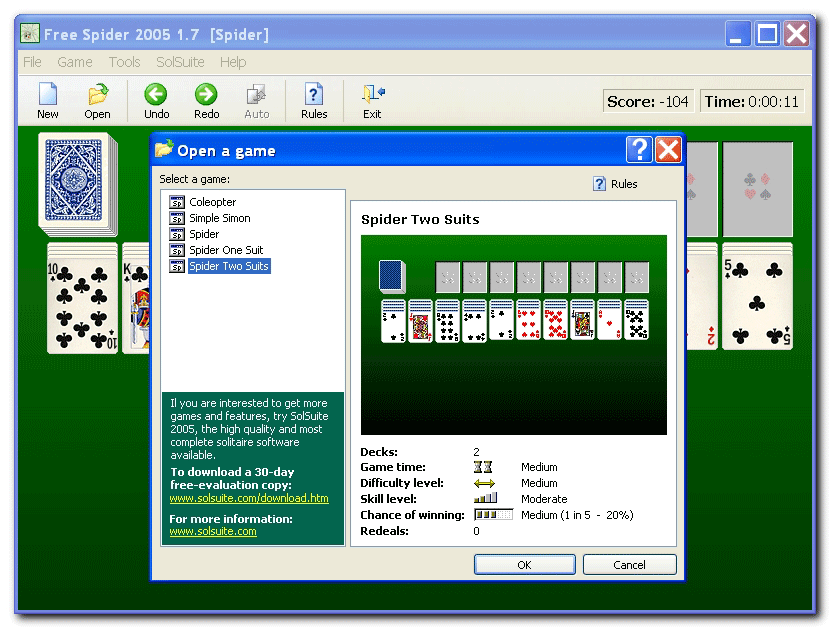 Free Spider 2003 - Solitaire Collection