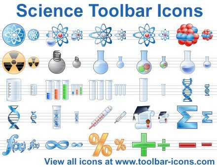 Science Toolbar Icon Set