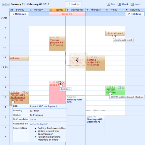 Professional Calendar Web Part