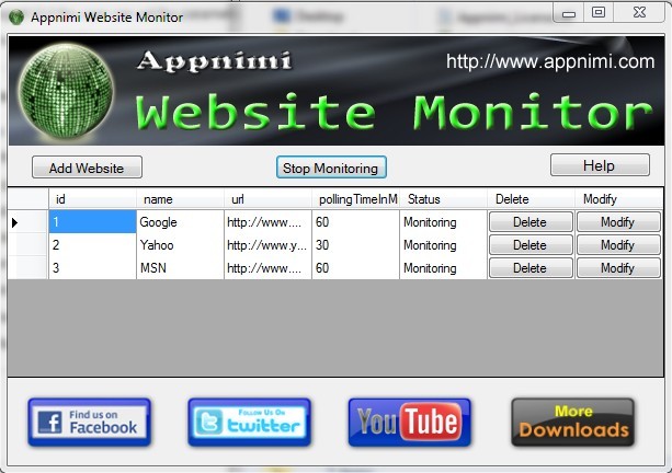 Appnimi Website Monitor