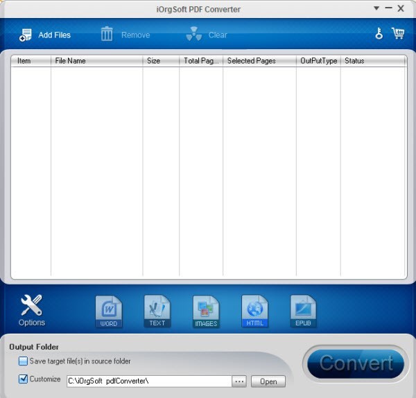 iOrgsoft PDF Converter for Mac OS X