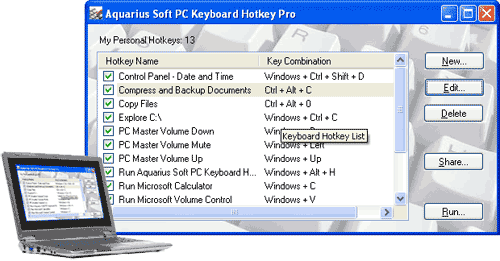 Aquarius Soft PC Keyboard Hotkey Pro