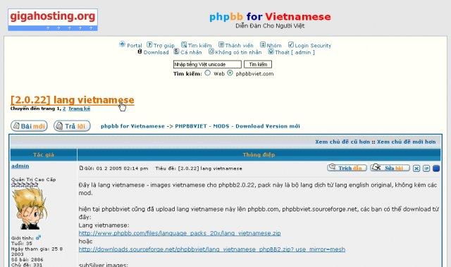 phpBBViet is phpBB for Vietnamese