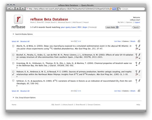 refbase - Web Reference Database