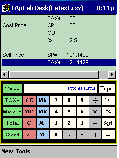 tApCalc Desk tape calculator(Arm & xScale)